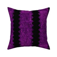 Oh Zig Zag! Witchy Purple and Black Vertical Stripe -- Textured Purple and Black Stripe with Zig Zag edges -- Dark Purple and Black Bedroom, Bathroom -- 25.87in x 24.00in repeat -- 150dpi (Full Scale)