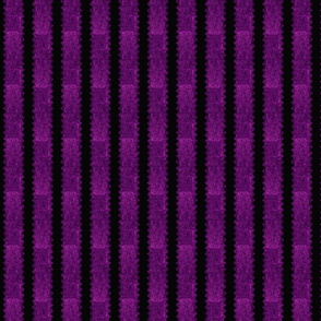 Oh Zig Zag! Witchy Purple and Black Halloween Vertical Stripe -- Textured Halloween Purple and Black Stripe with Zig Zag edges -- Purple and Black Halloween -- 6.47in x 6.00in repeat -- 600dpi (25% of Full Scale)