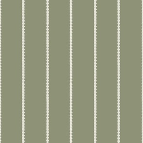Brushstroke Stripe with Sage Green and Cream (3" repeat)