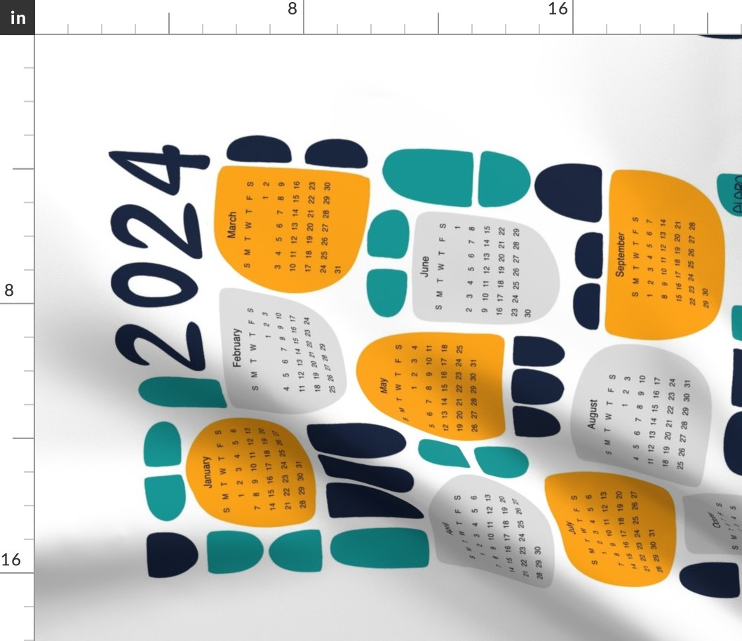 2024 Calendar tea towel