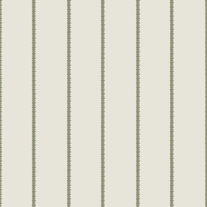 Brushstroke Stripe with Cream and Sage Green (3" repeat)
