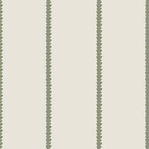 Brushstroke Stripe with Cream and Sage Green (6" repeat)