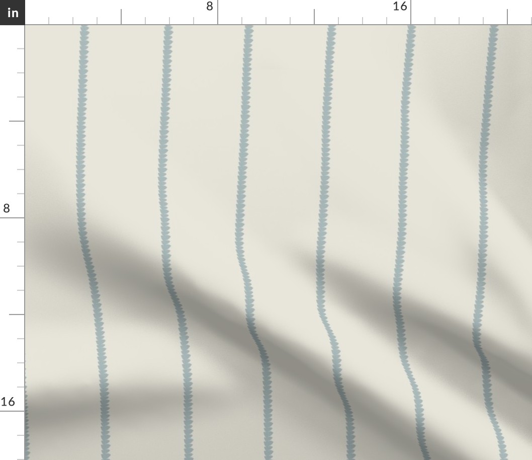 Brushstroke Stripe with Cream and Dusty Blue (3" repeat)