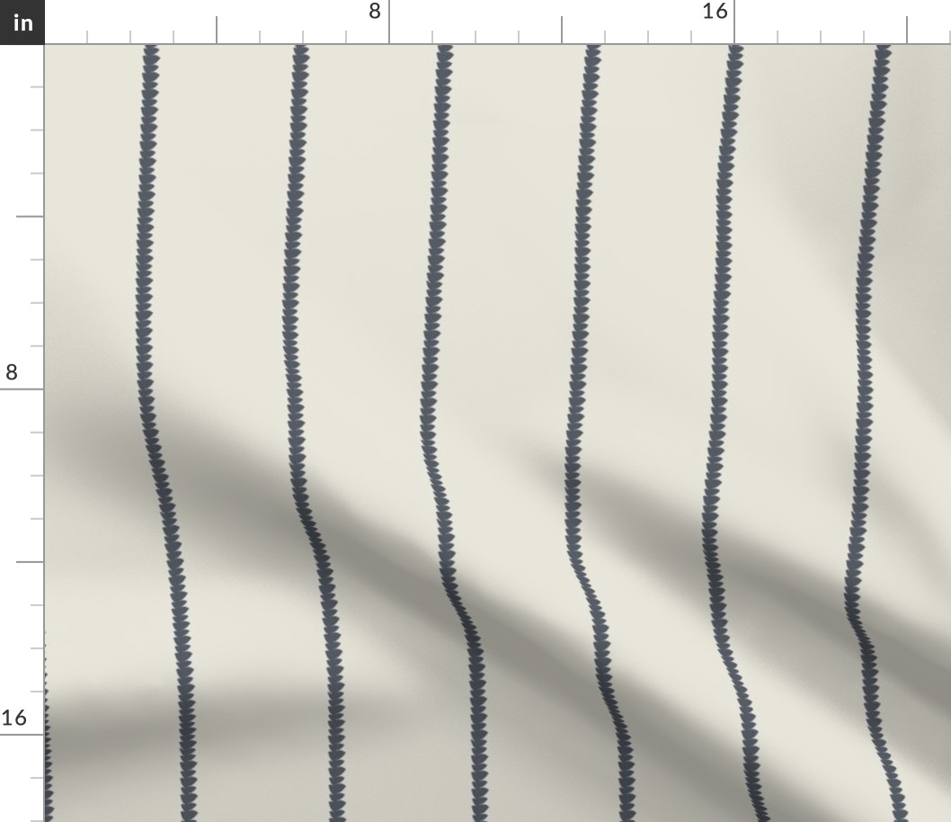 Brushstroke Stripe with Cream and Navy (3" repeat)