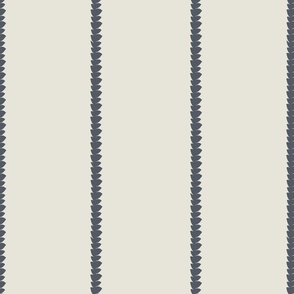 Brushstroke Stripe with Cream and Navy (6" repeat)