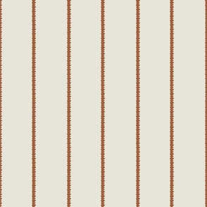 Brushstroke Stripe with Cream and Terracotta Rust (3" repeat)