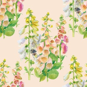 Foxglove Serenity, Cottage Garden, Summer Florals Large