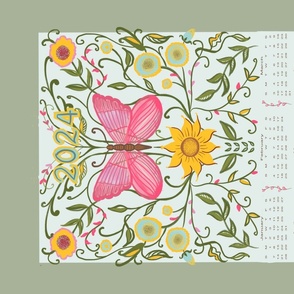 Butterfly and Blooms 2024 calendar