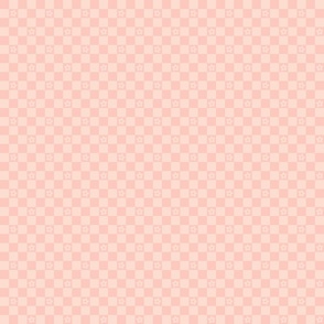 Retro Check with Daisies Pink Small
