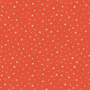 Hand Drawn White Dots - Red