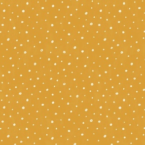 Hand Drawn White Dots - Yellow