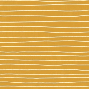 Wobbly Hand Drawn Stripes - Yellow