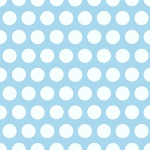 Geometric White Circles on Light Blue Background