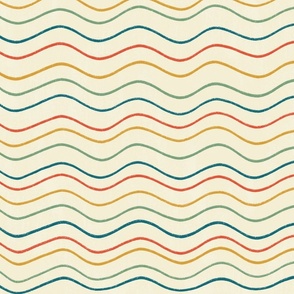 Wavy Rainbow Stripes