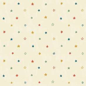 Rainbow Polka Dot Stars
