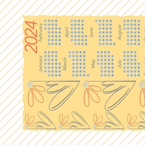 Modern Floral 2024 Tracking Calendar