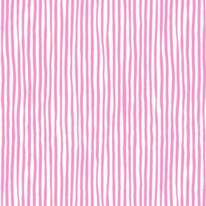 M - Natural Stripe - Vertical - Pink and Natural - Helen Bowler