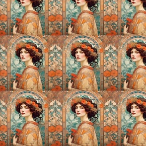 Mucha inspired art,Beautiful ladies,Art Nouveau style,Alphonse Mucha,Feminine artwork,Elegance and grace,Artistic depictions of women,Women in art history,Art prints and posters
Artistic inspiration ,from the late 19th century 