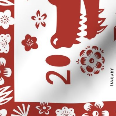 Dragon Tea Towel Calendar