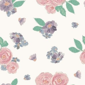 Roses and cosmos floral