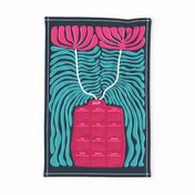 Funky Plant Calendar 2024 in teal and pink