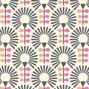 2891 B Small - abstract retro flowers