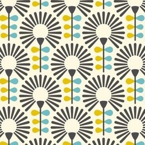 2891 C Small - abstract retro flowers