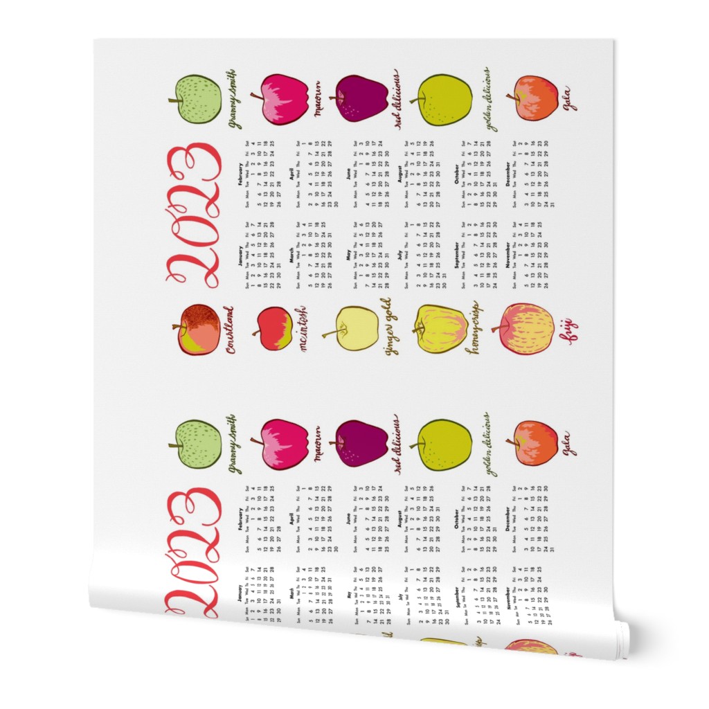 2023 apple tea towel calendar 