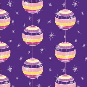 Small - 80s Disco Party Lights on Violet Purple 