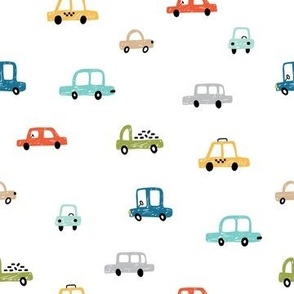 mini cars and trucks baby pattern