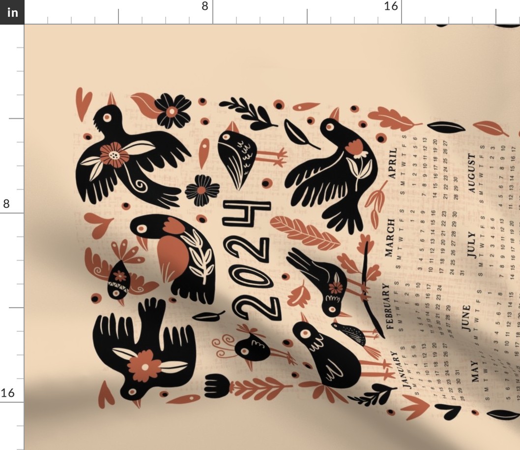 Birds with folk vibes - 2024 Calendar