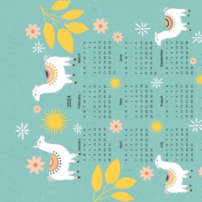 Llama Calendar 2024_ Mint