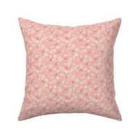 happy flowers - pink  FABRIC