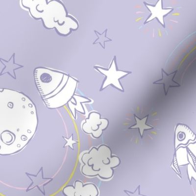 Purple in Space (Small Pattern Size)