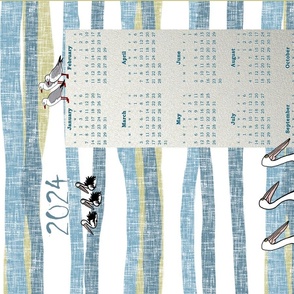A 2024 Squadron of Pelicans, Wall Hanging Calendar by Su_G_©SuSchaefer