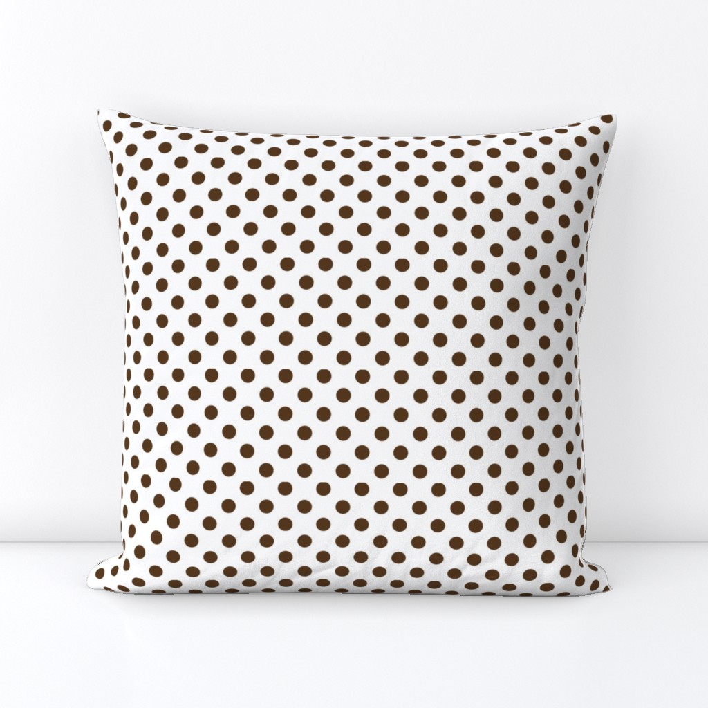 polka dots dark brown