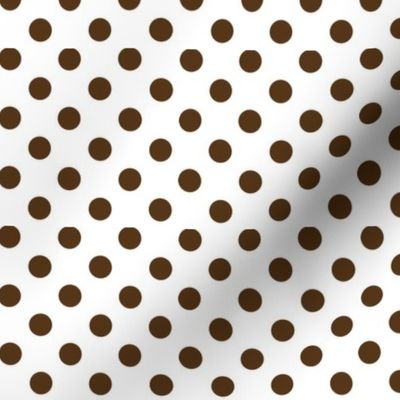 polka dots dark brown
