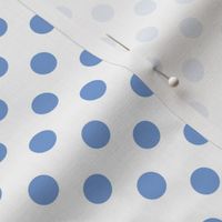 polka dots cornflower blue