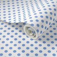 polka dots cornflower blue