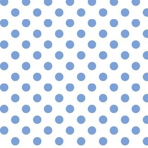 polka dots cornflower blue