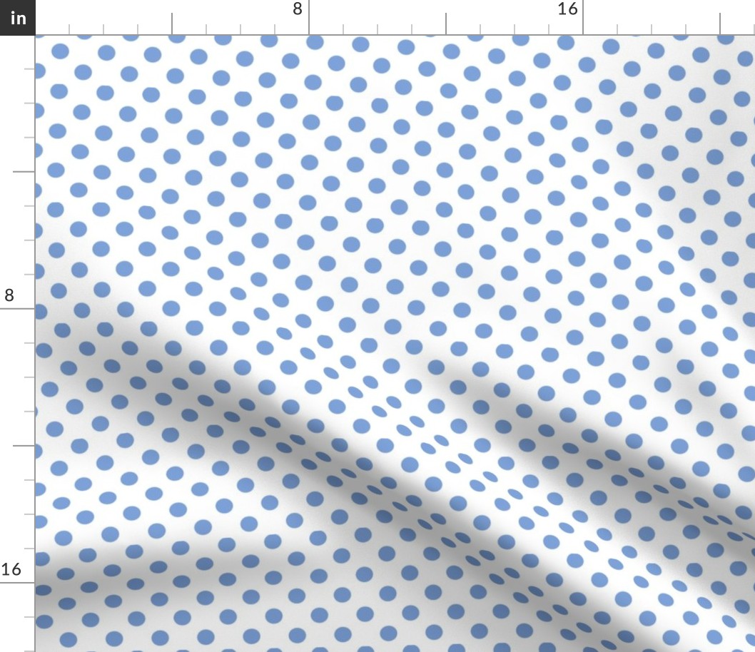 polka dots cornflower blue