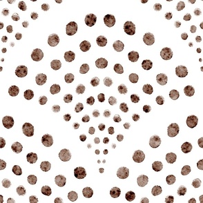 abstract shell dots - cinnamon scallop - coastal brown wallpaper
