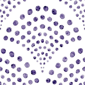 abstract shell dots - grape purple scallop - coastal purple wallpaper