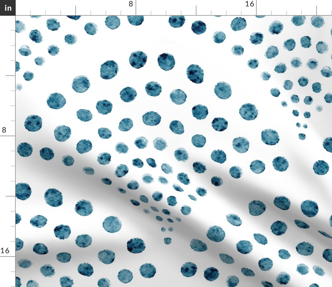 abstract shell dots - peacock scallop - coastal turquoise wallpaper