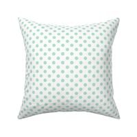 polka dots mint green