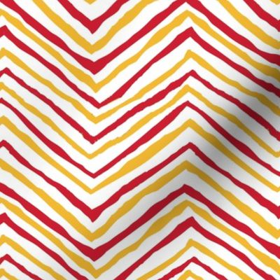 Chiefs Seamless Red and Gold Zig Zag