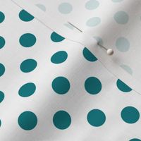 polka dots dark teal