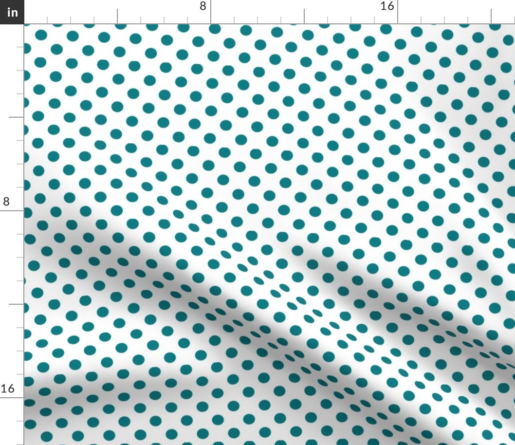 polka dots dark teal