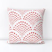 small scale abstract shell dots - coral scallop - coastal coral wallpaper