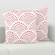 small scale abstract shell dots - coral scallop - coastal coral wallpaper